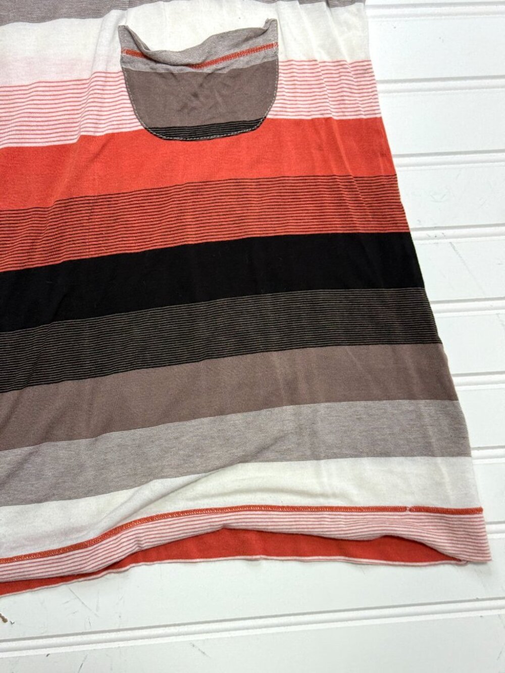 Chelsea & Violet Striped Tank Top Pocket Casual Boho Size L - Picture 3 of 5